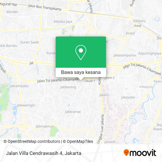 Peta Jalan Villa Cendrawasih 4