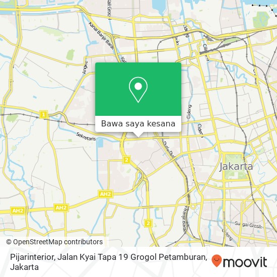 Peta Pijarinterior, Jalan Kyai Tapa 19 Grogol Petamburan