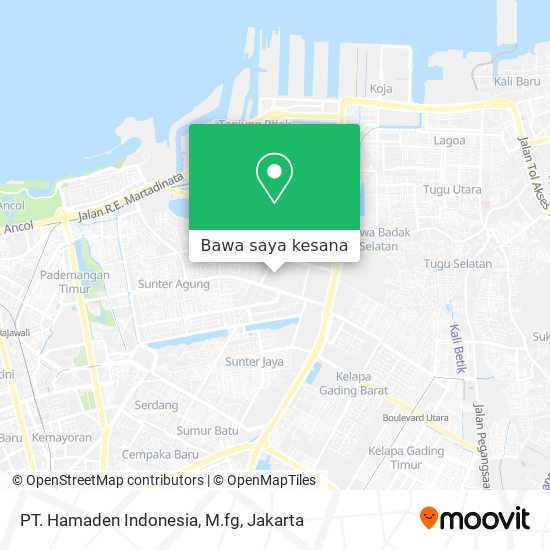 Peta PT. Hamaden Indonesia, M.fg