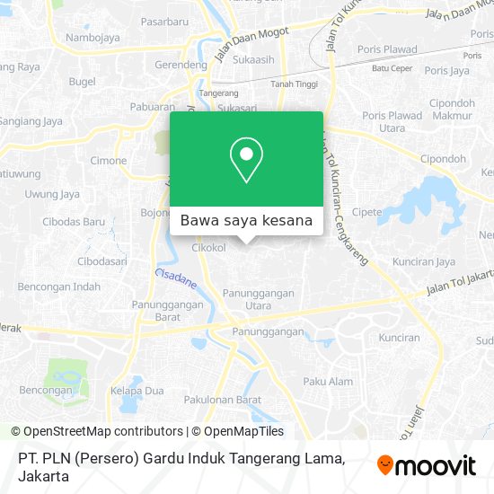 Peta PT. PLN (Persero) Gardu Induk Tangerang Lama