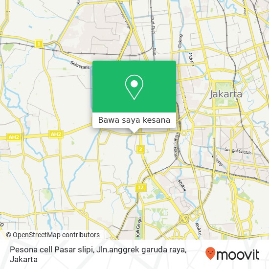 Peta Pesona cell Pasar slipi, Jln.anggrek garuda raya