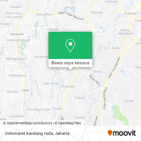 Peta Indomaret kandang roda