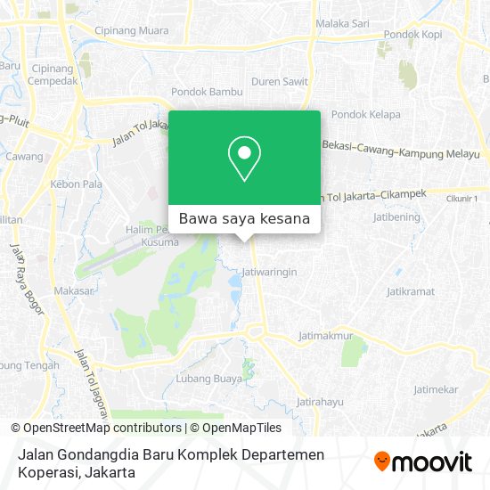 Peta Jalan Gondangdia Baru Komplek Departemen Koperasi