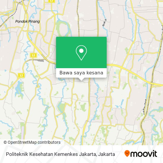 Peta Politeknik Kesehatan Kemenkes Jakarta