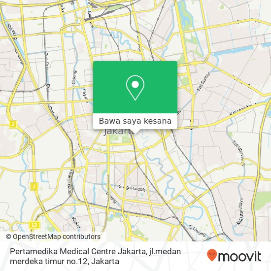 Peta Pertamedika Medical Centre Jakarta, jl.medan merdeka timur no.12