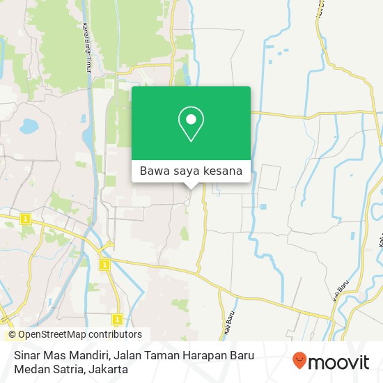 Peta Sinar Mas Mandiri, Jalan Taman Harapan Baru Medan Satria