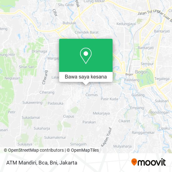 Peta ATM Mandiri, Bca, Bni