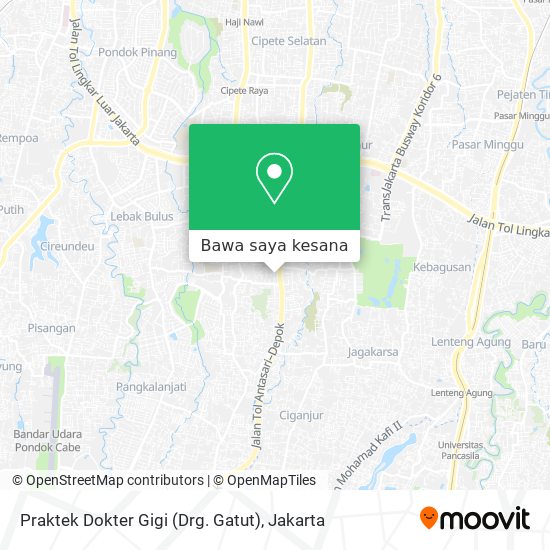 Peta Praktek Dokter Gigi (Drg. Gatut)