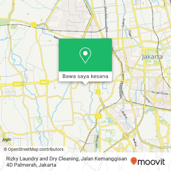 Peta Rizky Laundry and Dry Cleaning, Jalan Kemanggisan 4D Palmerah