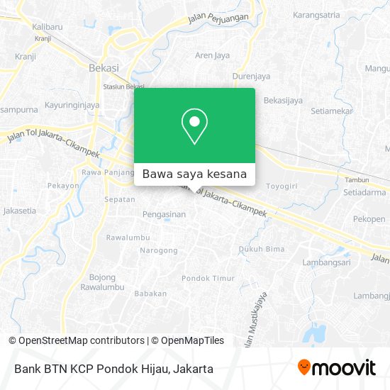 Peta Bank BTN KCP Pondok Hijau