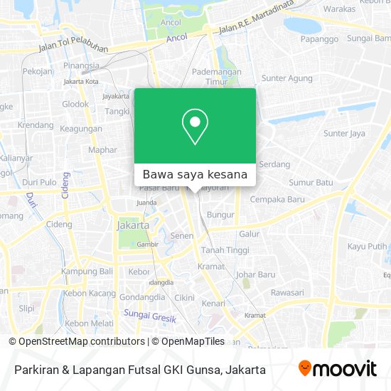 Peta Parkiran & Lapangan Futsal GKI Gunsa
