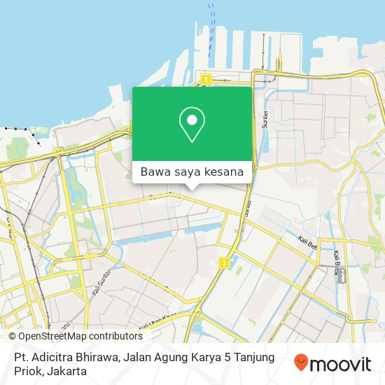 Peta Pt. Adicitra Bhirawa, Jalan Agung Karya 5 Tanjung Priok