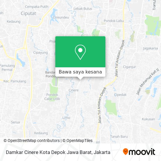 Peta Damkar Cinere Kota Depok Jawa Barat