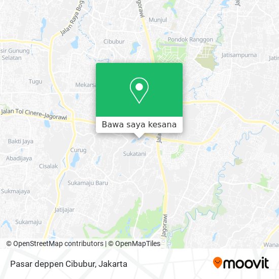 Peta Pasar deppen Cibubur
