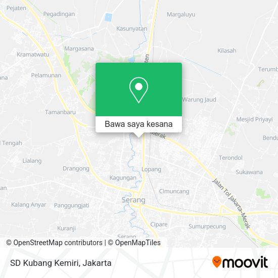 Peta SD Kubang Kemiri, Serang