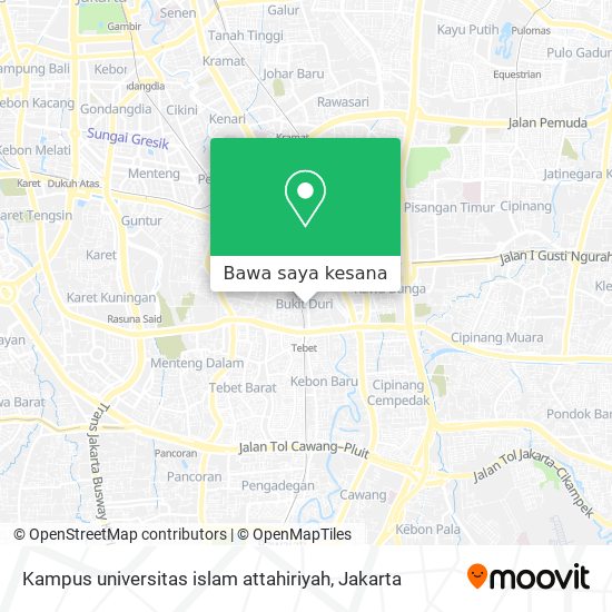 Peta Kampus universitas islam attahiriyah