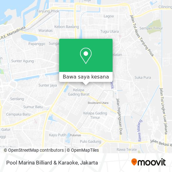 Peta Pool Marina Billiard & Karaoke