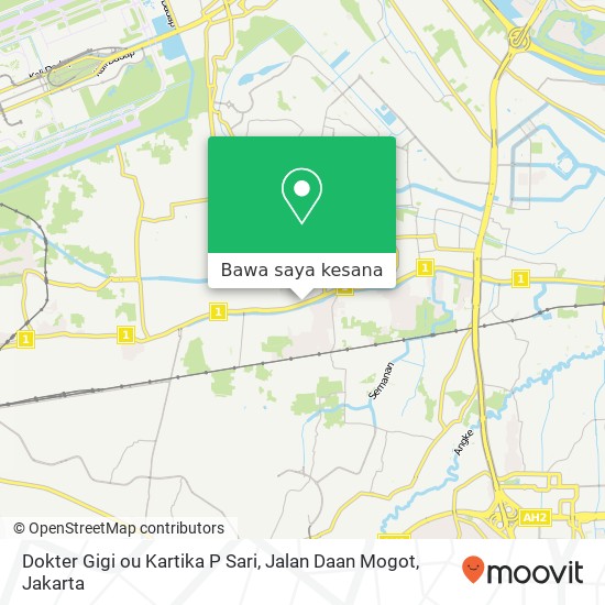 Peta Dokter Gigi ou Kartika P Sari, Jalan Daan Mogot