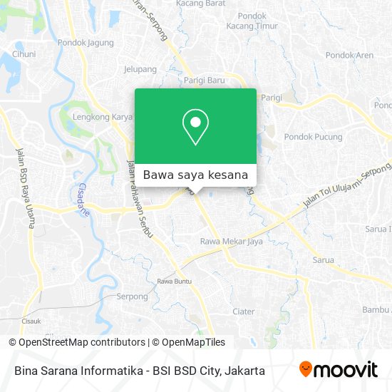 Peta Bina Sarana  Informatika - BSI BSD City