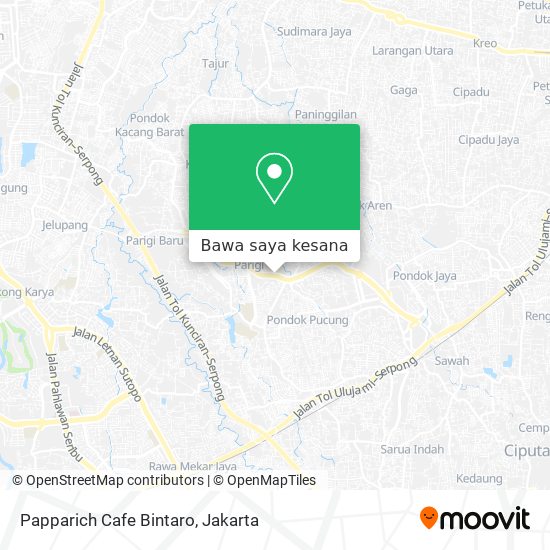 Peta Papparich Cafe Bintaro