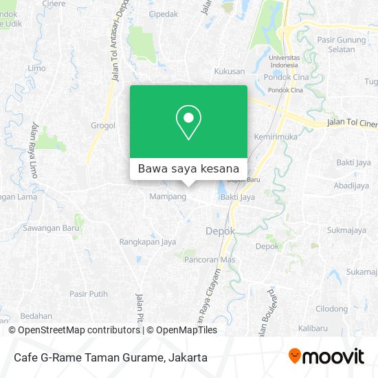 Peta Cafe G-Rame Taman Gurame