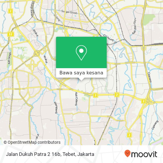 Peta Jalan Dukuh Patra 2 16b, Tebet