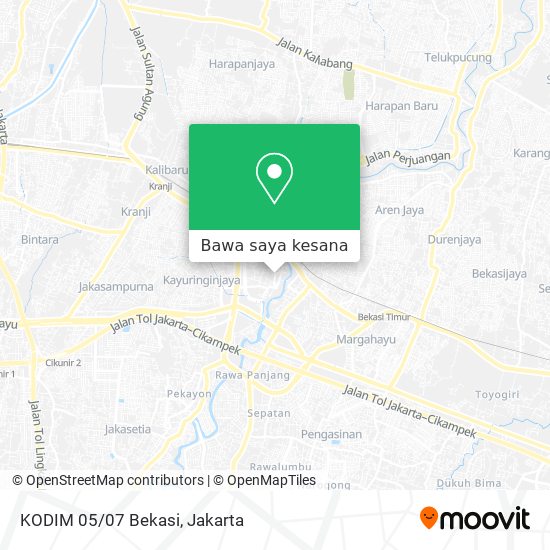 Peta KODIM 05/07 Bekasi
