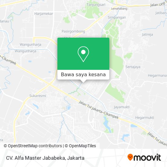 Peta CV. Alfa Master Jababeka