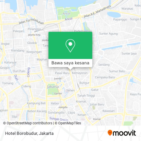 Peta Hotel Borobudur