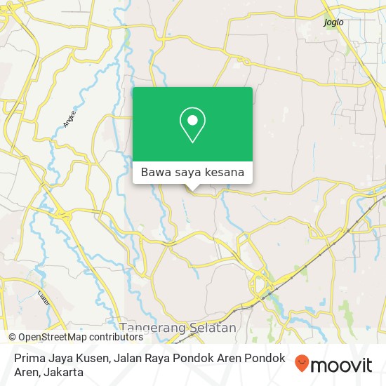 Peta Prima Jaya Kusen, Jalan Raya Pondok Aren Pondok Aren