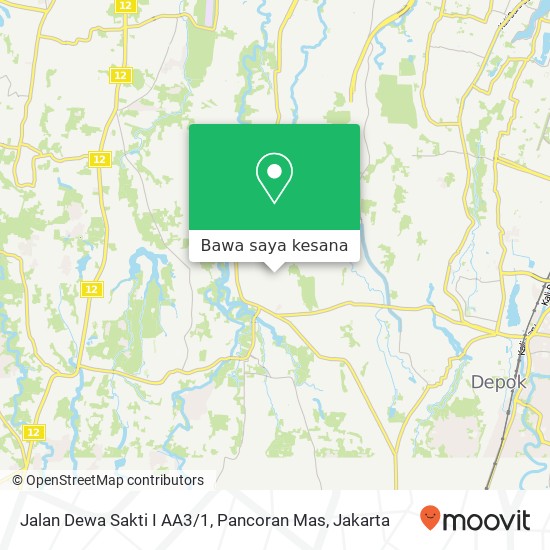 Peta Jalan Dewa Sakti I AA3 / 1, Pancoran Mas