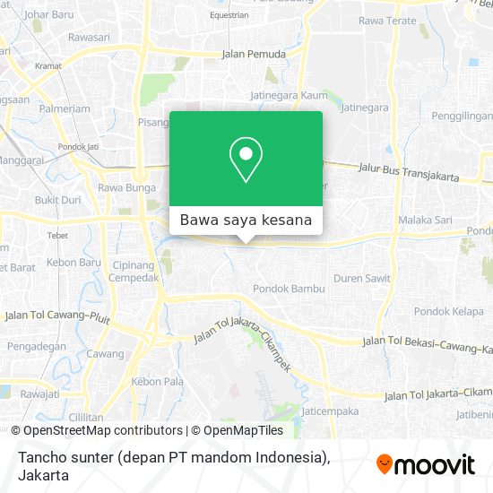 Peta Tancho sunter (depan PT mandom Indonesia)