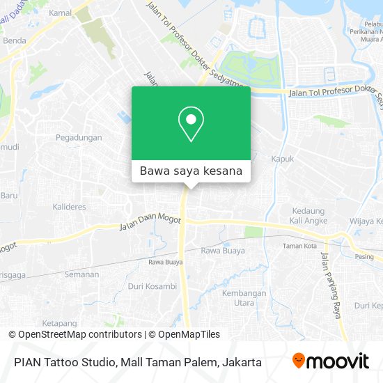 Peta PIAN Tattoo Studio, Mall Taman Palem