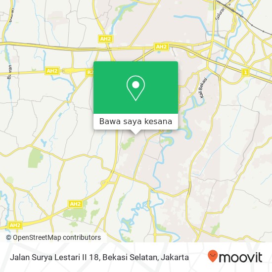 Peta Jalan Surya Lestari II 18, Bekasi Selatan