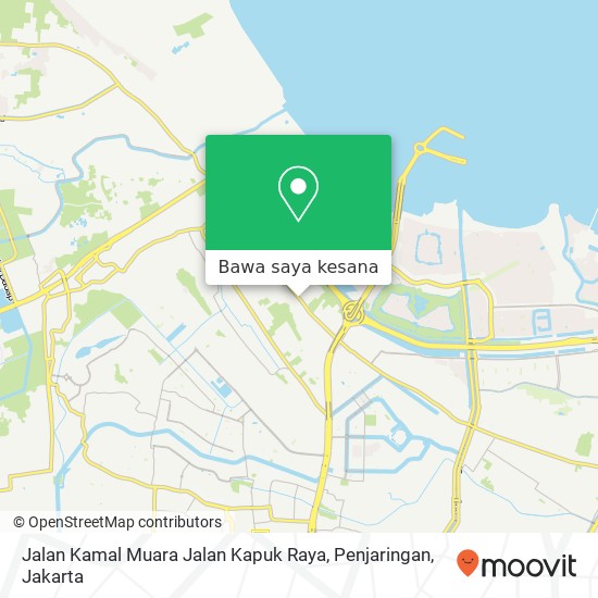 Peta Jalan Kamal Muara Jalan Kapuk Raya, Penjaringan