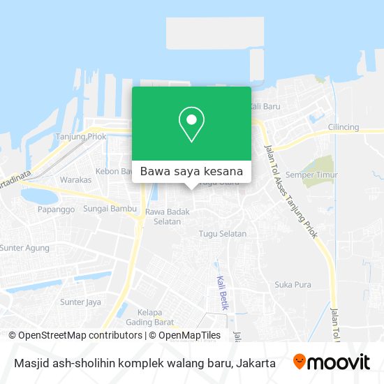 Peta Masjid ash-sholihin komplek walang baru