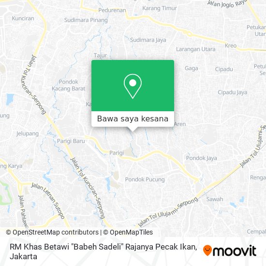 Peta RM Khas Betawi "Babeh Sadeli" Rajanya Pecak Ikan