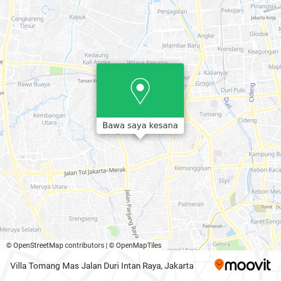 Peta Villa Tomang Mas Jalan Duri Intan Raya