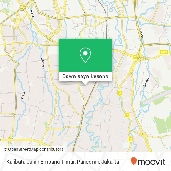 Peta Kalibata Jalan Empang Timur, Pancoran