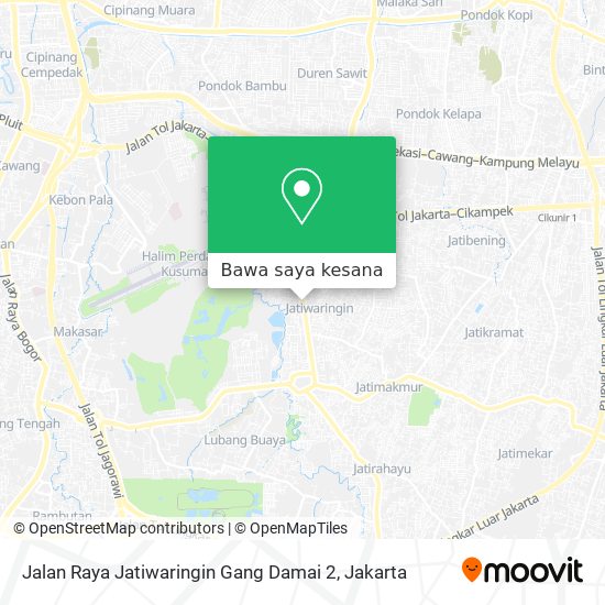 Peta Jalan Raya Jatiwaringin Gang Damai 2