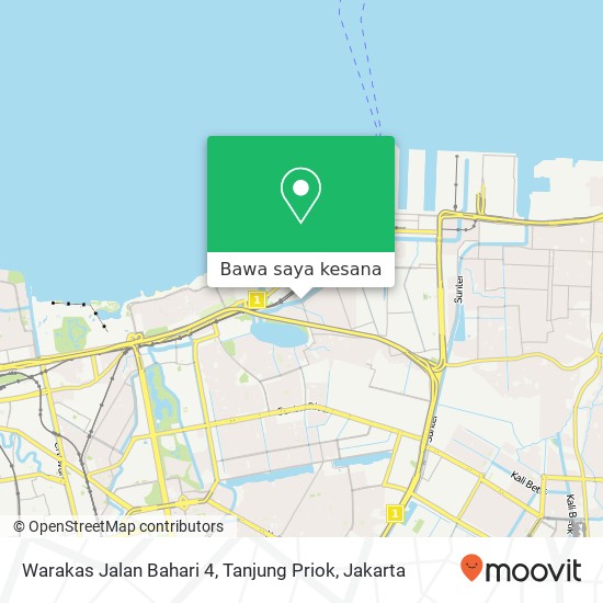 Peta Warakas Jalan Bahari 4, Tanjung Priok