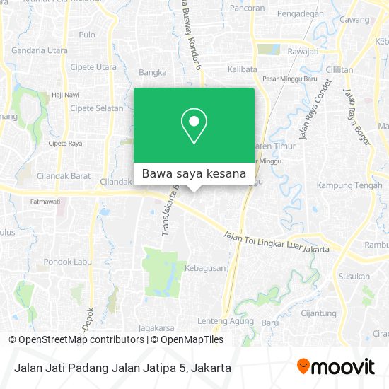 Peta Jalan Jati Padang Jalan Jatipa 5
