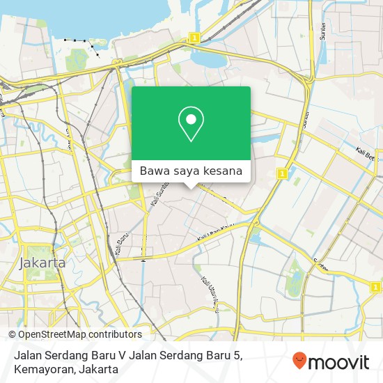 Peta Jalan Serdang Baru V Jalan Serdang Baru 5, Kemayoran