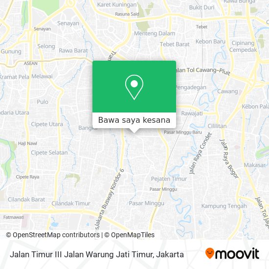 Peta Jalan Timur III Jalan Warung Jati Timur