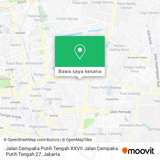 Peta Jalan Cempaka Putih Tengah XXVII Jalan Cempaka Putih Tengah 27