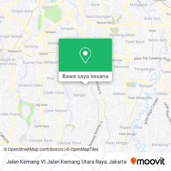 Peta Jalan Kemang VI Jalan Kemang Utara Raya