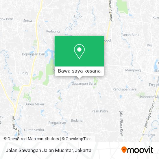 Peta Jalan Sawangan Jalan Muchtar