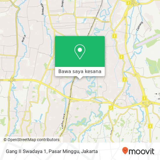 Peta Gang II Swadaya 1, Pasar Minggu