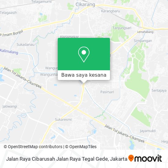 Peta Jalan Raya Cibarusah Jalan Raya Tegal Gede