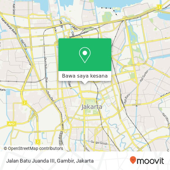 Peta Jalan Batu Juanda III, Gambir